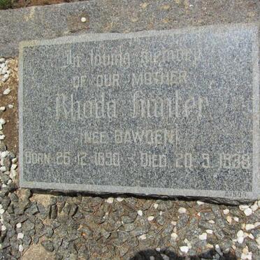 HUNTER Rhoda nee BAWDEN 1890-1938