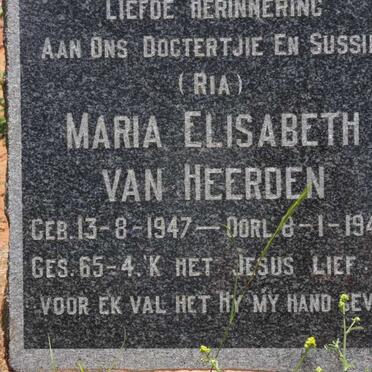 HEERDEN Maria Elisabeth, van 1947-1948