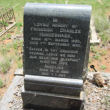 HUNDERMARK Frederick Charles 1863-1930 &amp; Angelina 1868-1957
