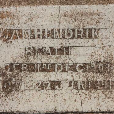 HEATH Jan Hendrik ?-1915