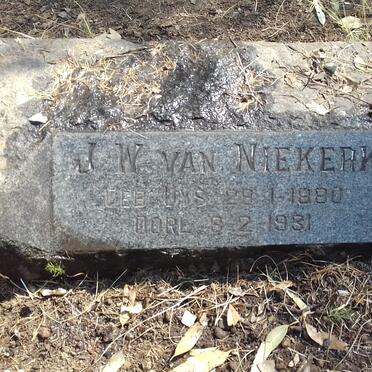 NIEKERK J.W., van 1880-1931