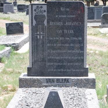 BLERK Hendrik Johannes, van 1879-1951