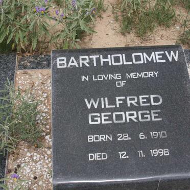 BARTHOLOMEW Wilfred George 1910-1998