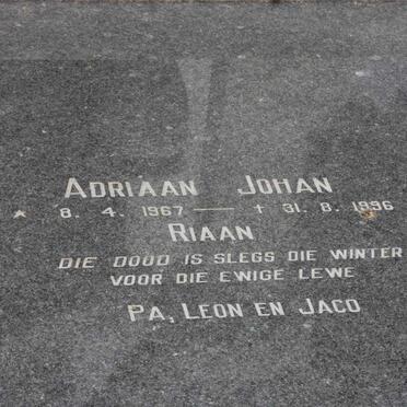 JORDAAN Adriaan Johan 1967-1996 :: JORDAAN Ellie Petronella nee VAN DER BERG 1944-1990