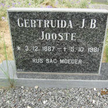 JOOSTE Gertruida J.B. 1887-1981