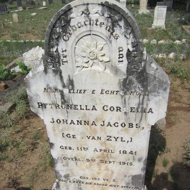 JACOBS Petronella Cornelia Johanna nee VAN ZYL 1841-1915