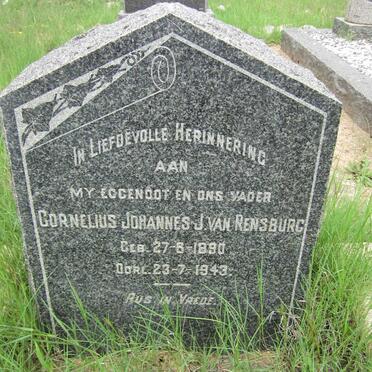 RENSBURG Cornelius Johannes J., van 1890-1943