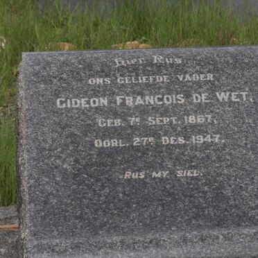 WET Gideon Francois, de 1867-1947