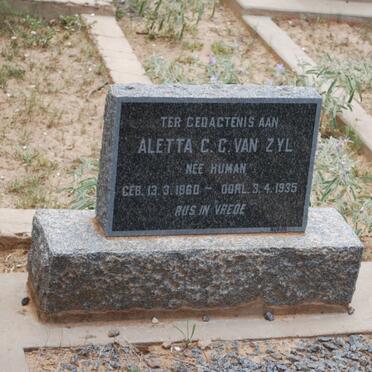 ZYL Aletta C.C., van nee HUMAN 1860-1935