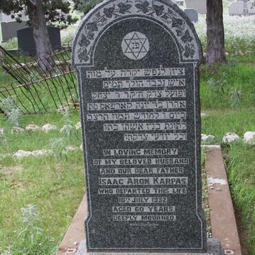 KARPAS Isaac Aron -1932