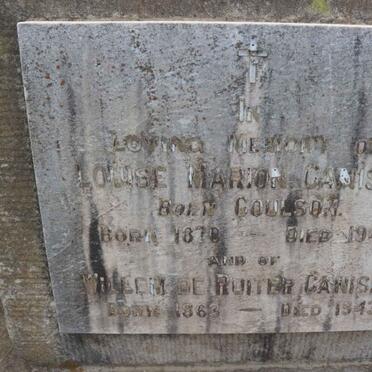 CANISIUS Willem de Ruiter 1863-1943 &amp; Louise Marion COULSON 1870-1941