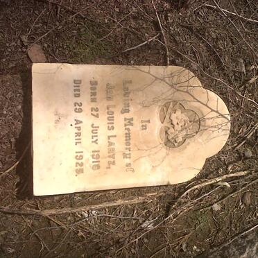 LARTZ Jan Louis 1916-1925