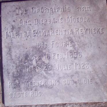 REYNEKE Martha Emmarentia nee FOURIE 1856-1928