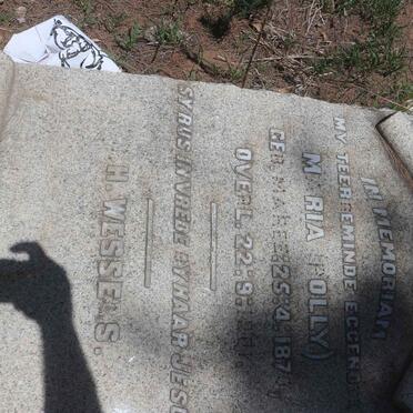 WESSELS Maria nee MAREE 187?-1901