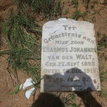 WALT Erasmus Johannes, van der 1893-1916