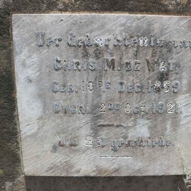 WET Chris M., de 1859-1921