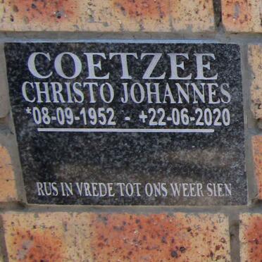COETZEE Christo Johannes 1952-2020