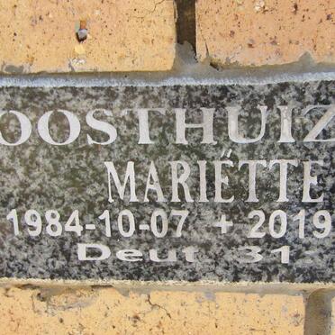 OOSTHUIZEN Mariette 1984-2019