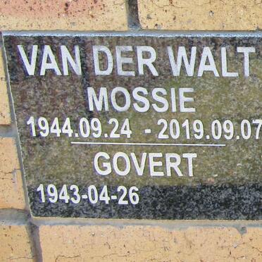 WALT Govert, van der 1943- &amp; Mossie 1944-2019