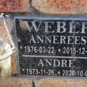WEBER Andre 1973-2020 &amp; Annerees 1976-2015