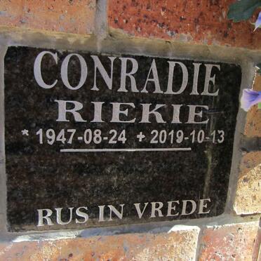 CONRADIE Riekie 1947-2019