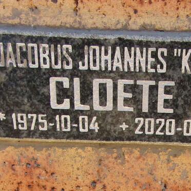 CLOETE Jacobus Johannes 1975-2020