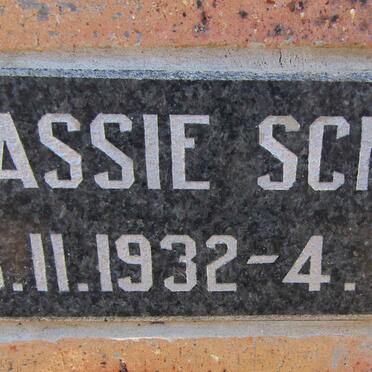 SCHUTTE Tassie 1932-2011