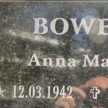 BOWEN Anna Maria 1942-2020