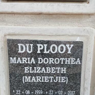 PLOOY Maria Dorothea Elizabeth, du 1959-2017