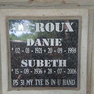 ROUX Danie, le 1921-1998 &amp; Subeth 1936-2006