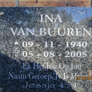 BUUREN Ina, van 1940-2005