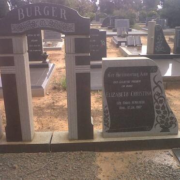 BURGER Elizabeth Christina nee CROUS 1896-1982