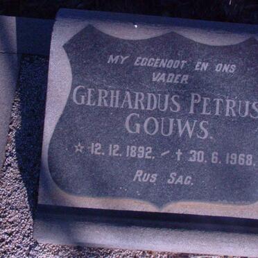 GOUWS Gerhardus Petrus 1892-1968