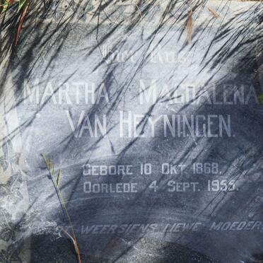 HEYNINGEN Martha Magdalena, van 1868-1955
