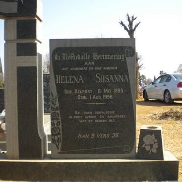 HOVEN Helena Susanna, van der nee  DELPORT 1895-1956