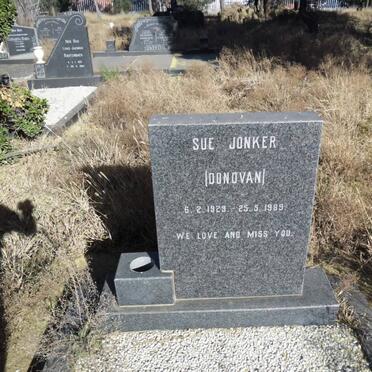 JONKER Sue nee DONOVAN 1928-1989