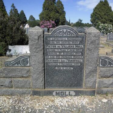 MOLL Pieter de Villiers 1856-1944 &amp; Gertruida VANDEWALL -1943