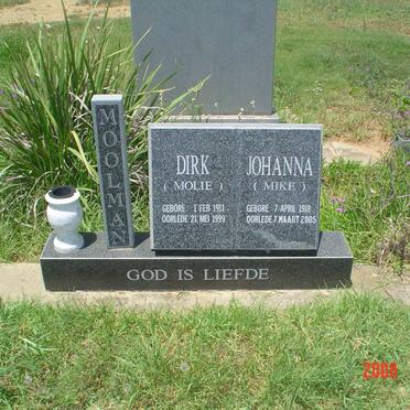 MOOLMAN Dirk 1911-1999 &amp; Johanna 1918-2005