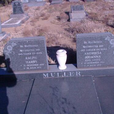 MULLER Ralph Harry 1898-1979 &amp; Andriesa Johanna LINDE 1906-1978