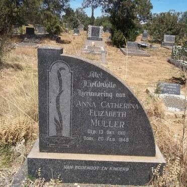 MULLER Anna Catherina Elizabeth 1918-1949