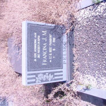 PELSER Fransina J.M. nee PROUDFOOT 1897-1981