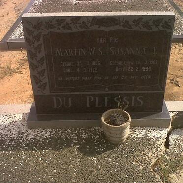 PLESSIS Martin W.S., du 1896-1972 &amp; Susanna E. LOUW 1907-1994