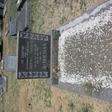 SCHOEMAN Carolina Francina nee DU TOIT 1903-1955