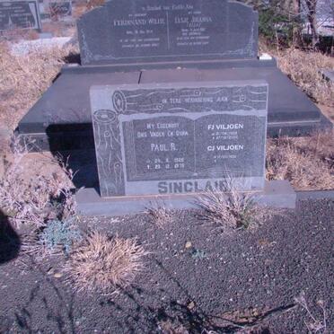 SINCLAIR Paul R. 1926-1978 :: VILJOEN F.J. 1928-2002 &amp; C.J. 1932-