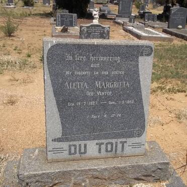 TOIT Aletta Margrieta, du nee VENTER 1927-1950