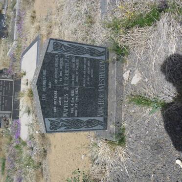 WESTHUIZEN Mattheus J., van der 1890-1972 &amp; Elizabeth J.H. 1893-1952