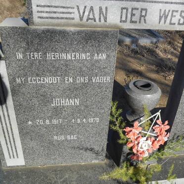 WESTHUIZEN Johann, van der 1917-1970