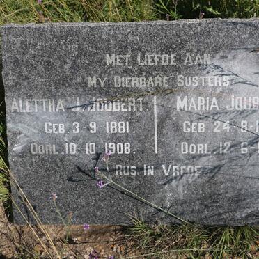 JOUBERT Alettha J. 1881-1908 :: JOUBERT Maria 1885-1908