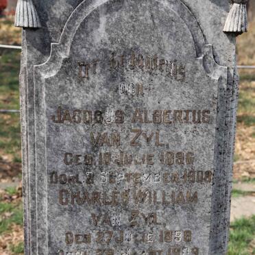 ZYL Jacobus Albertus, van 1896-1900 :: VAN ZYL Charles William 1898-1909