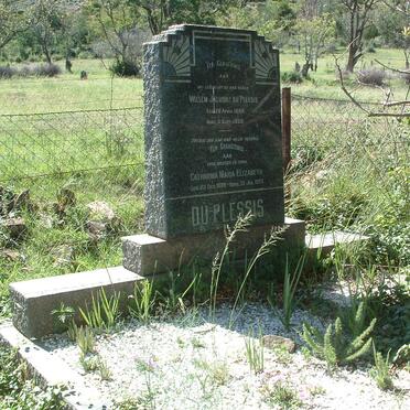 PLESSIS Willem Jacobus, du 1888-1936 &amp; Catharina Maria Elizabeth 1889-1973